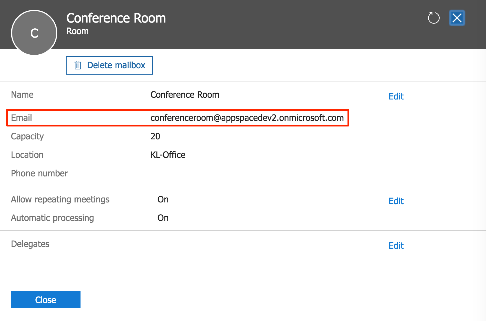Configure Microsoft Outlook Calendar Room Booking Service With Global Administrator Privileges Appspace V7 0 Documentation