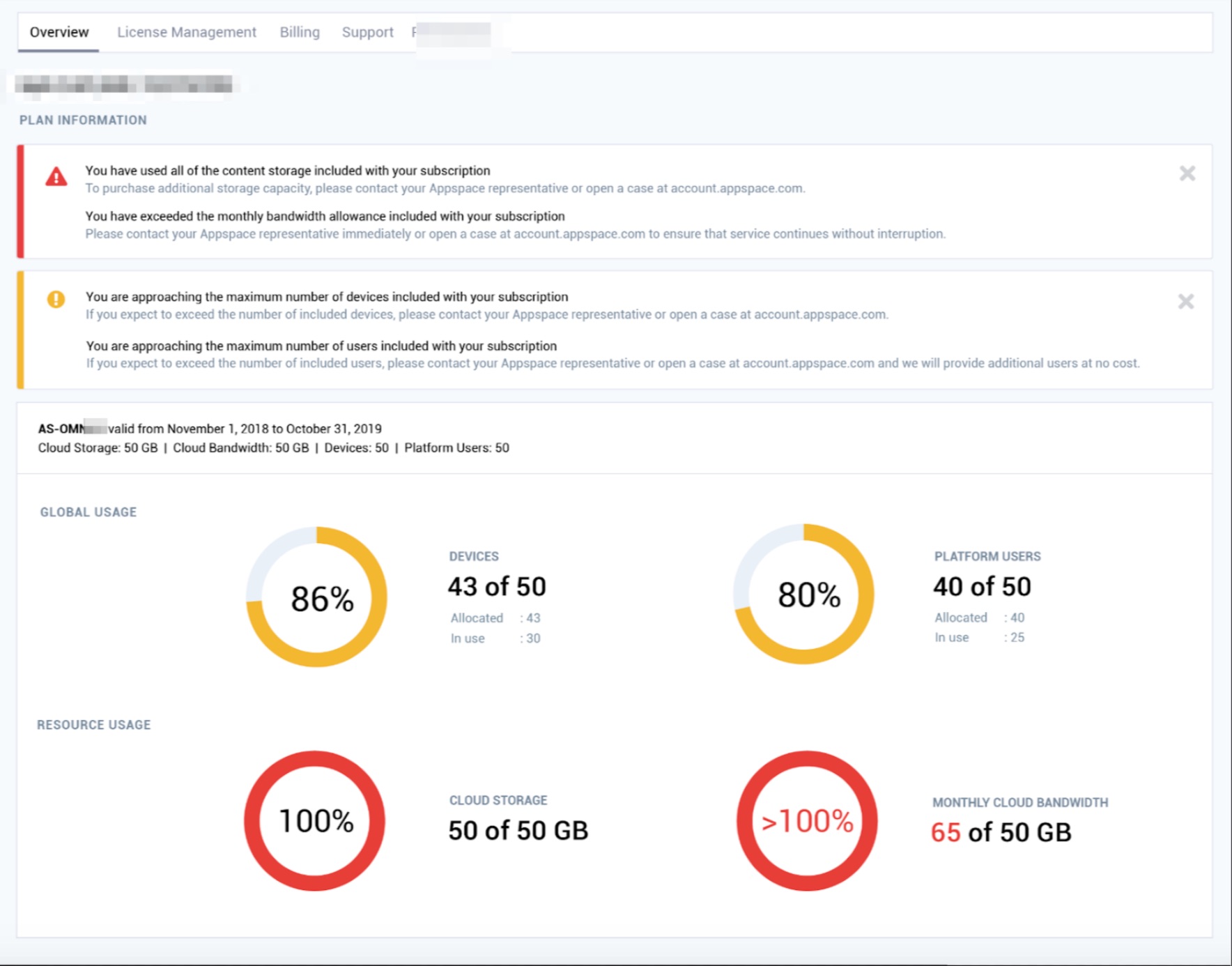 Managing bandwidth usage in appspace guide