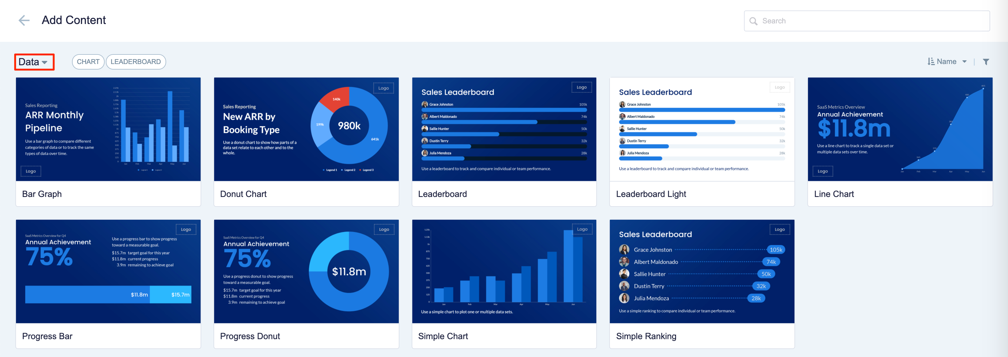 Leaderboard List - Digital Signage Template