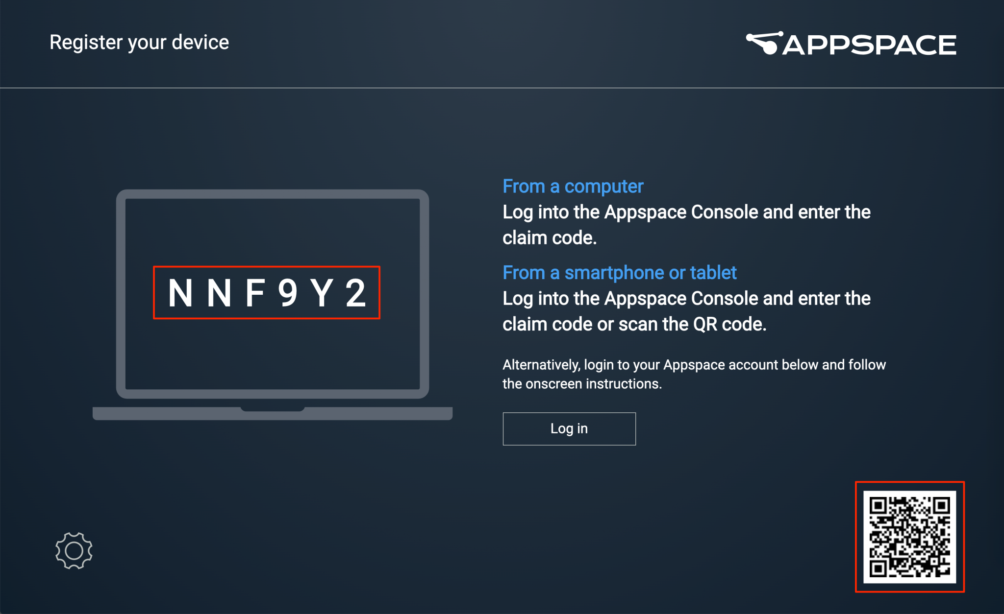 Register a Device with Appspace Appspace App for Devices