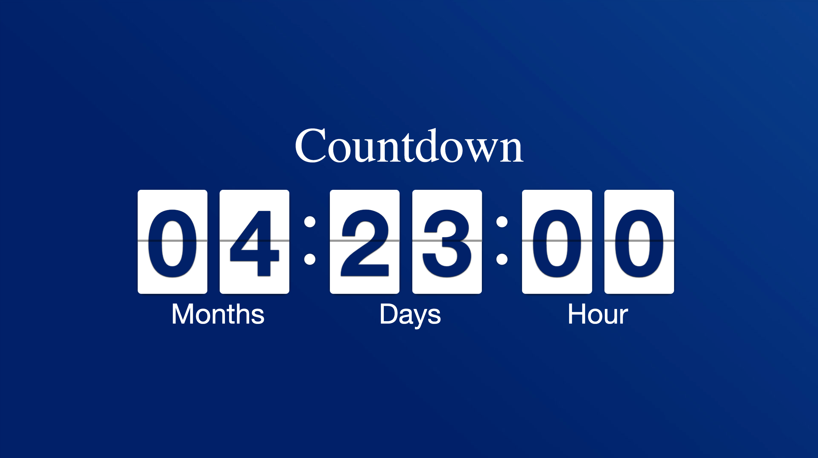 Countdown Timer to Any Date