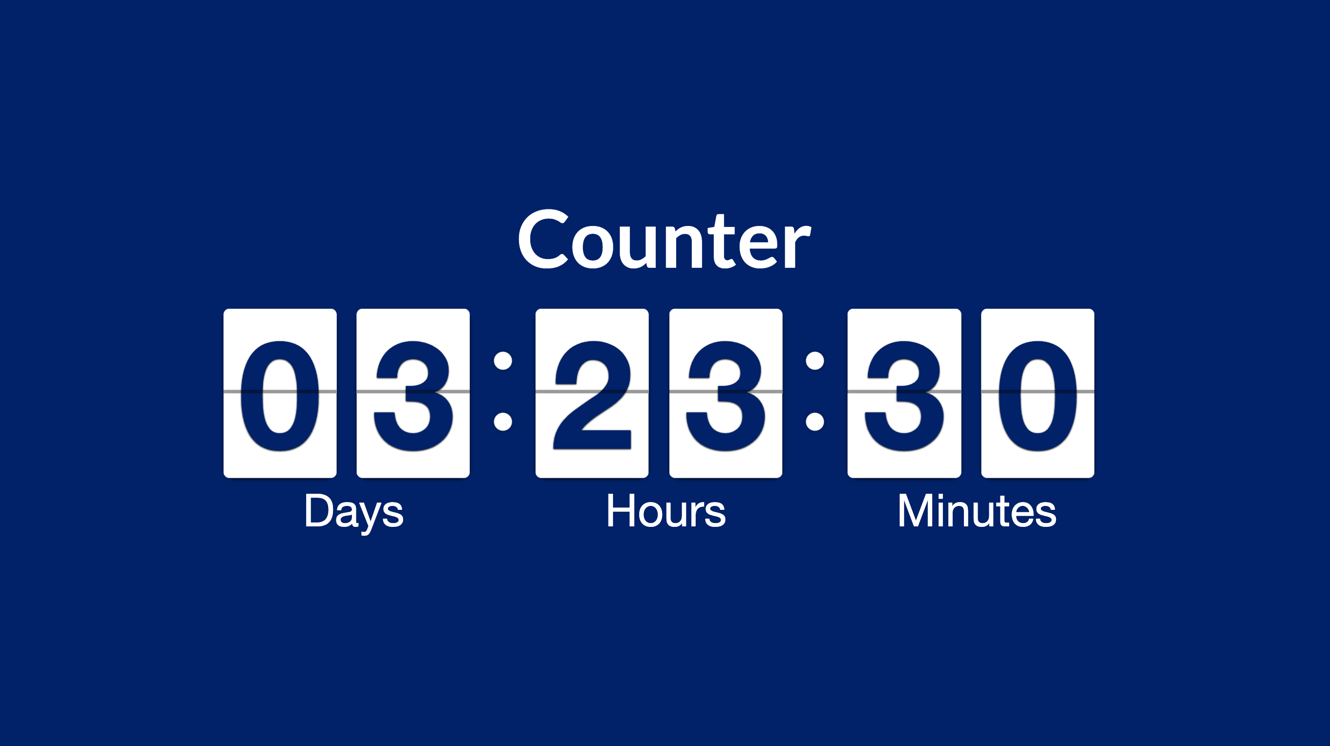 Countdown Timer App for Digital Signage