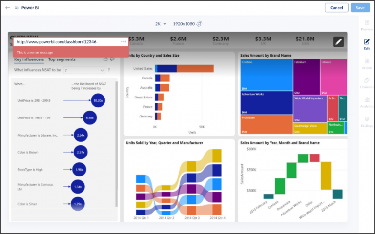 Cards: Display Power BI Dashboards